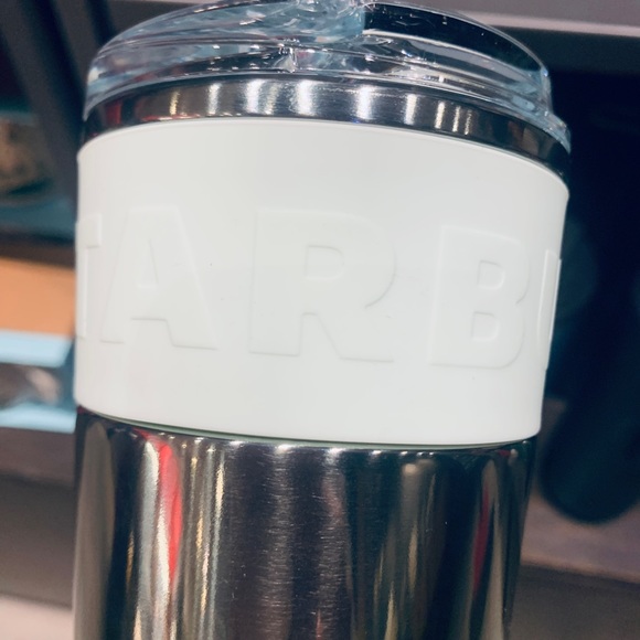 Starbucks Cold Brew Cup Mint Green Stainless Steel Rubber Grip Tumbler 16oz New - Picture 5 of 10